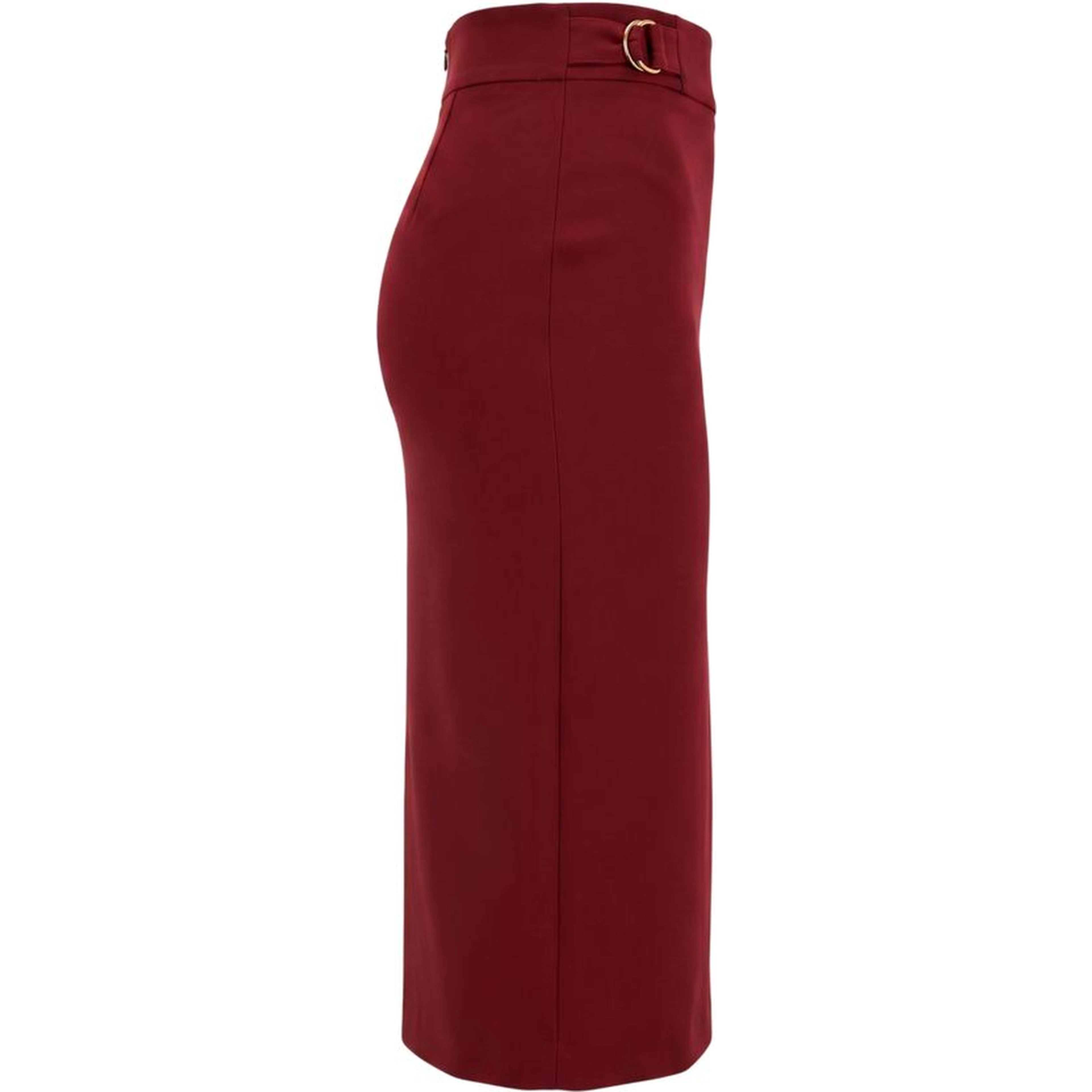Red Polyester Women Skirt