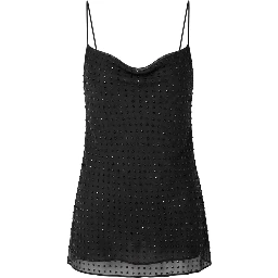 Black Polyester Women Tank