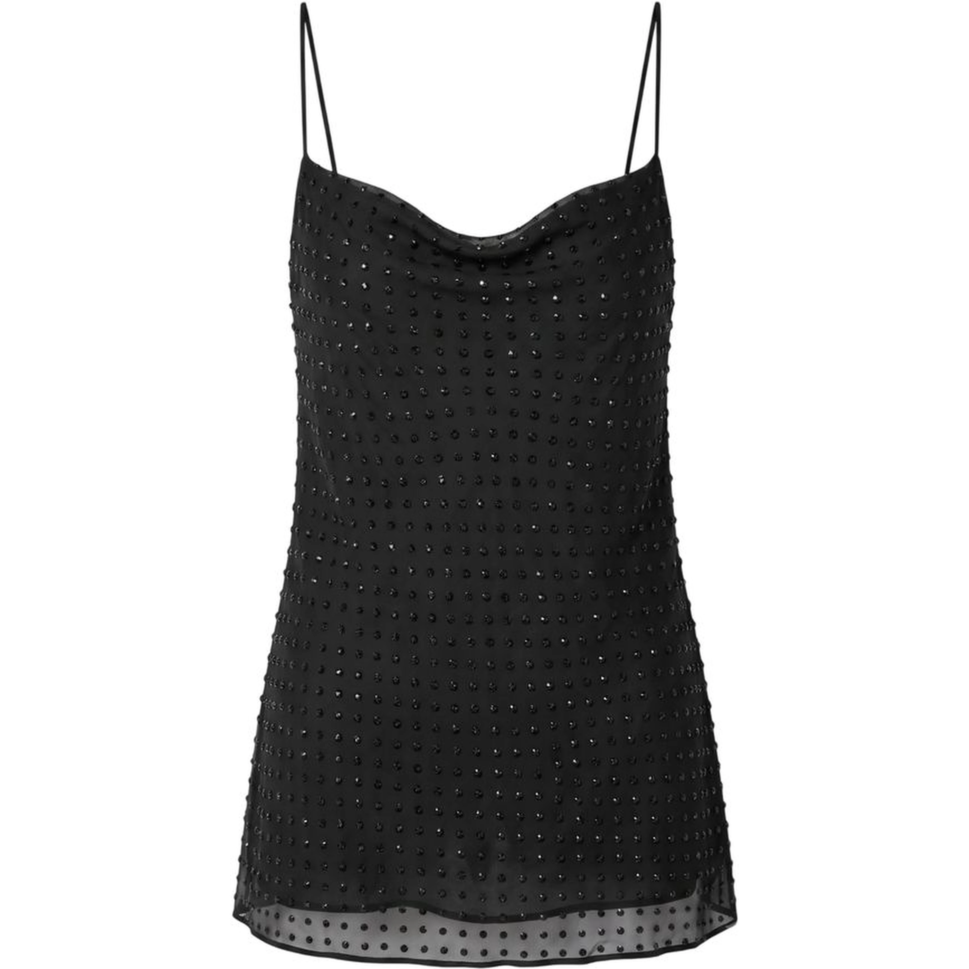 Black Polyester Women Tank