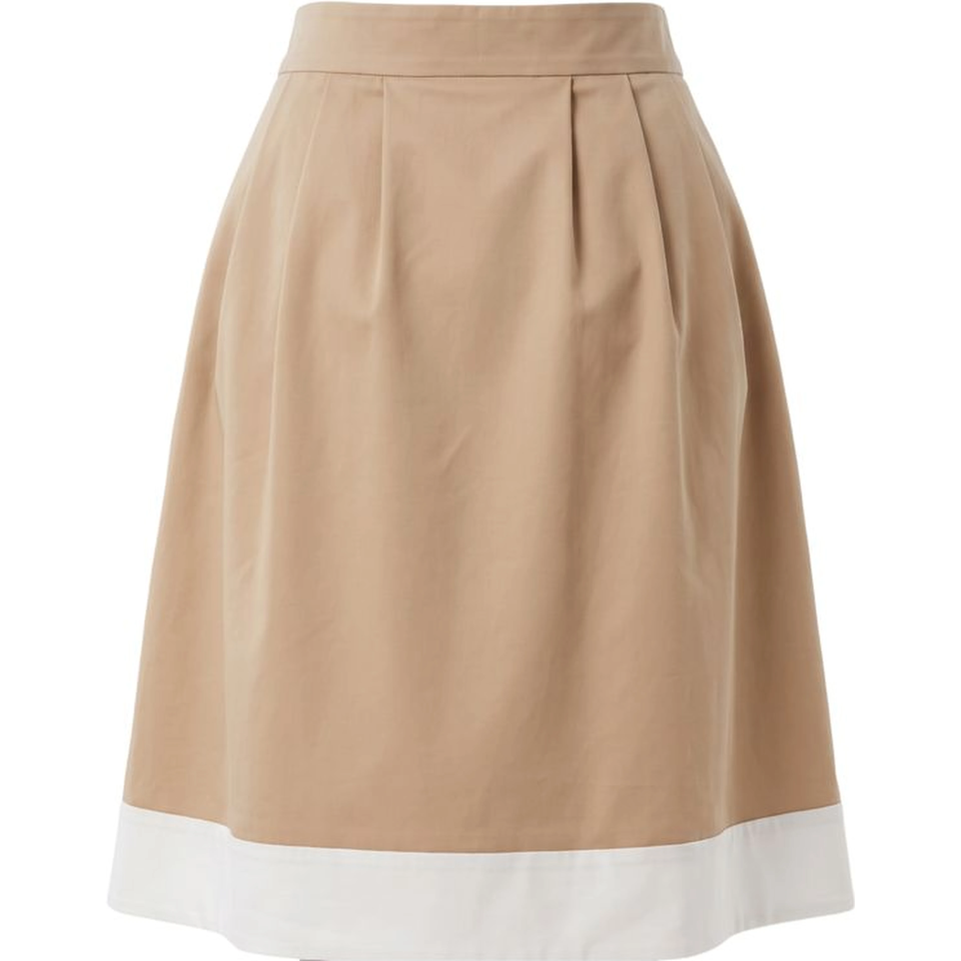 Beige Cotton Women Skirt