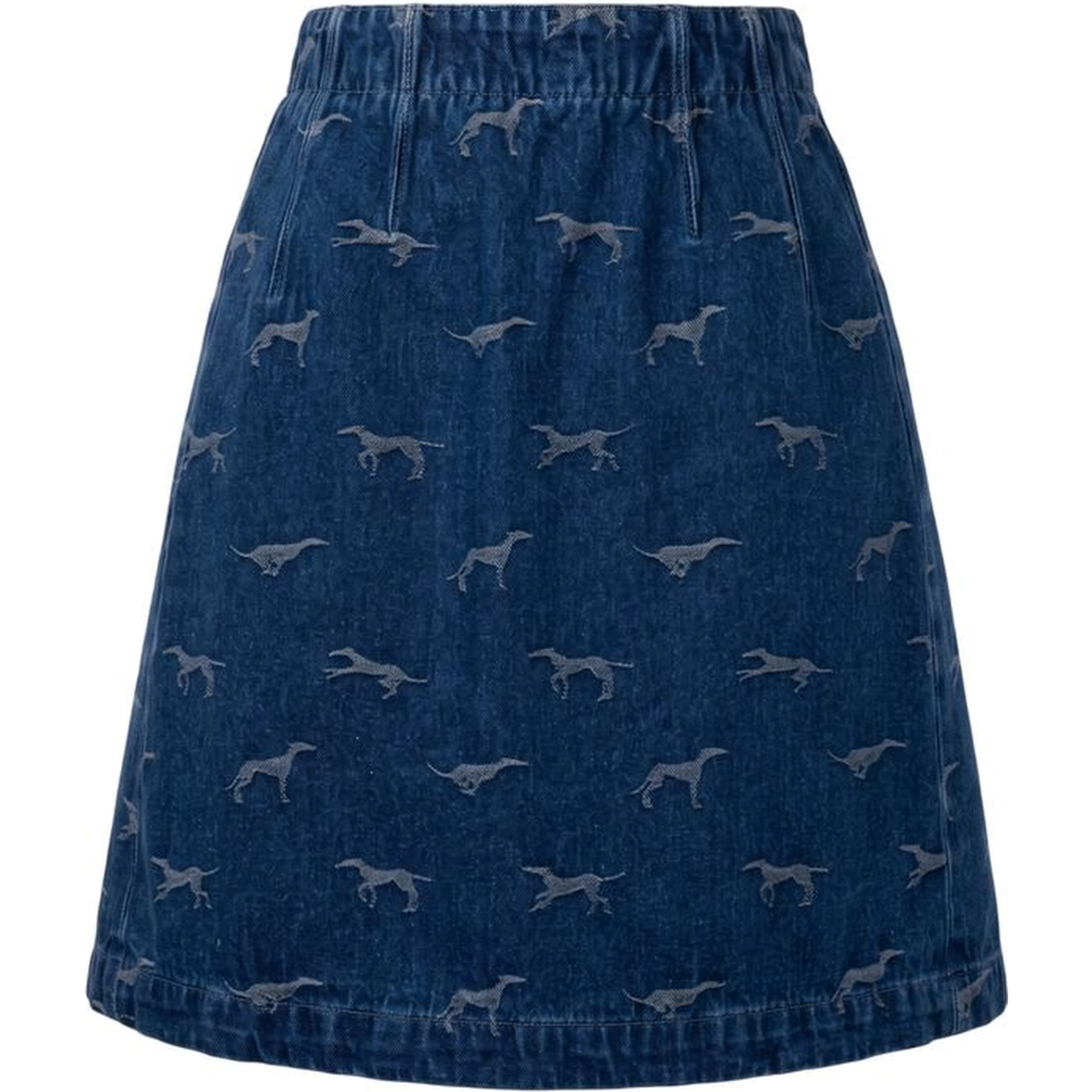 Blue Cotton Women Skirt