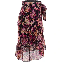 Pink Polyester Women Skirt