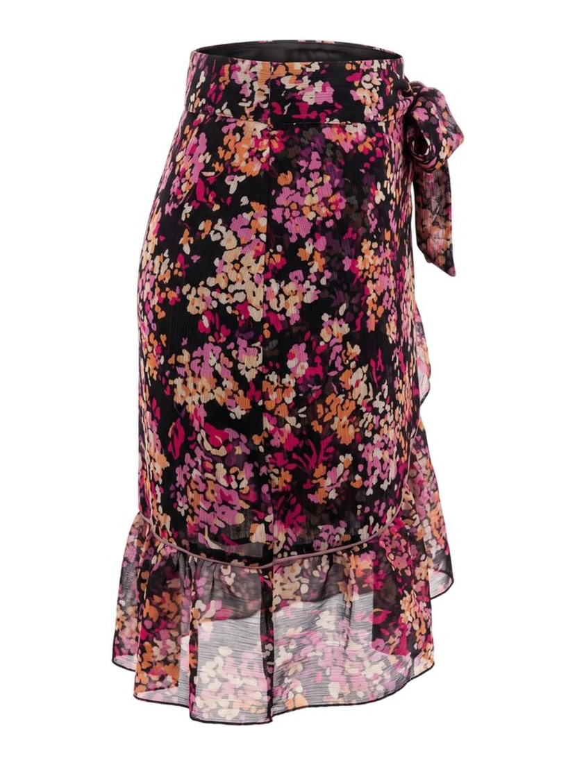 Pink Polyester Women Skirt