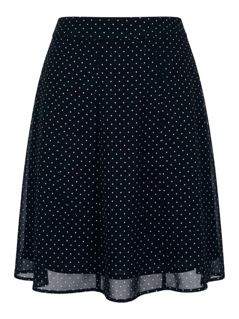 Black Viscose Women Skirt