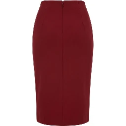 Red Polyester Women Skirt