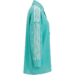 Green Polyester Women Shirt