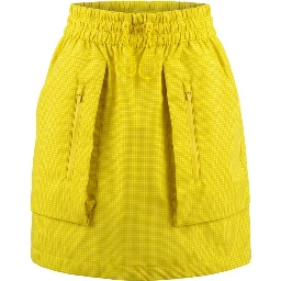 Yellow Polyamide Women Skirt