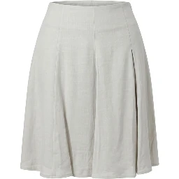 Beige Viscose Women Skirt