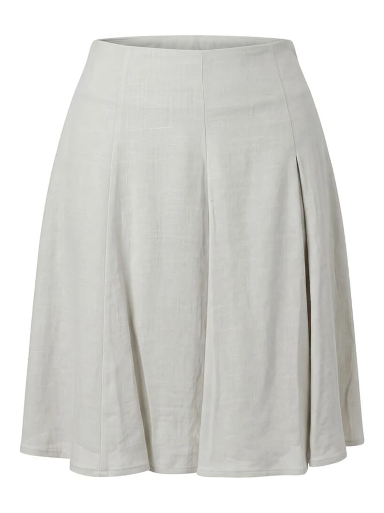 Beige Viscose Women Skirt