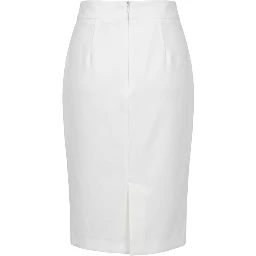 White Polyester Women Skirt
