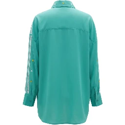 Green Polyester Women Shirt