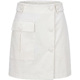 White Viscose Women Skirt