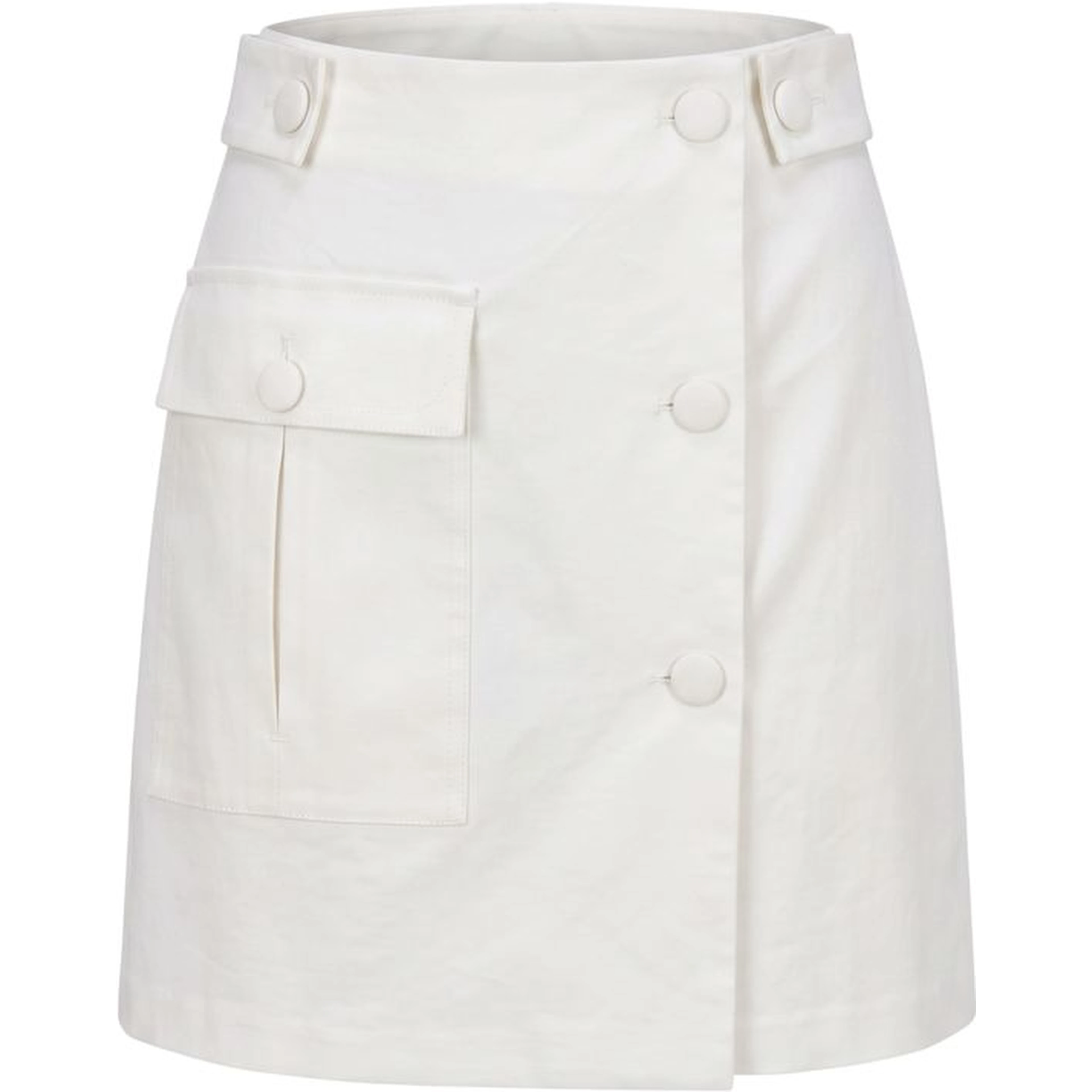 White Viscose Women Skirt