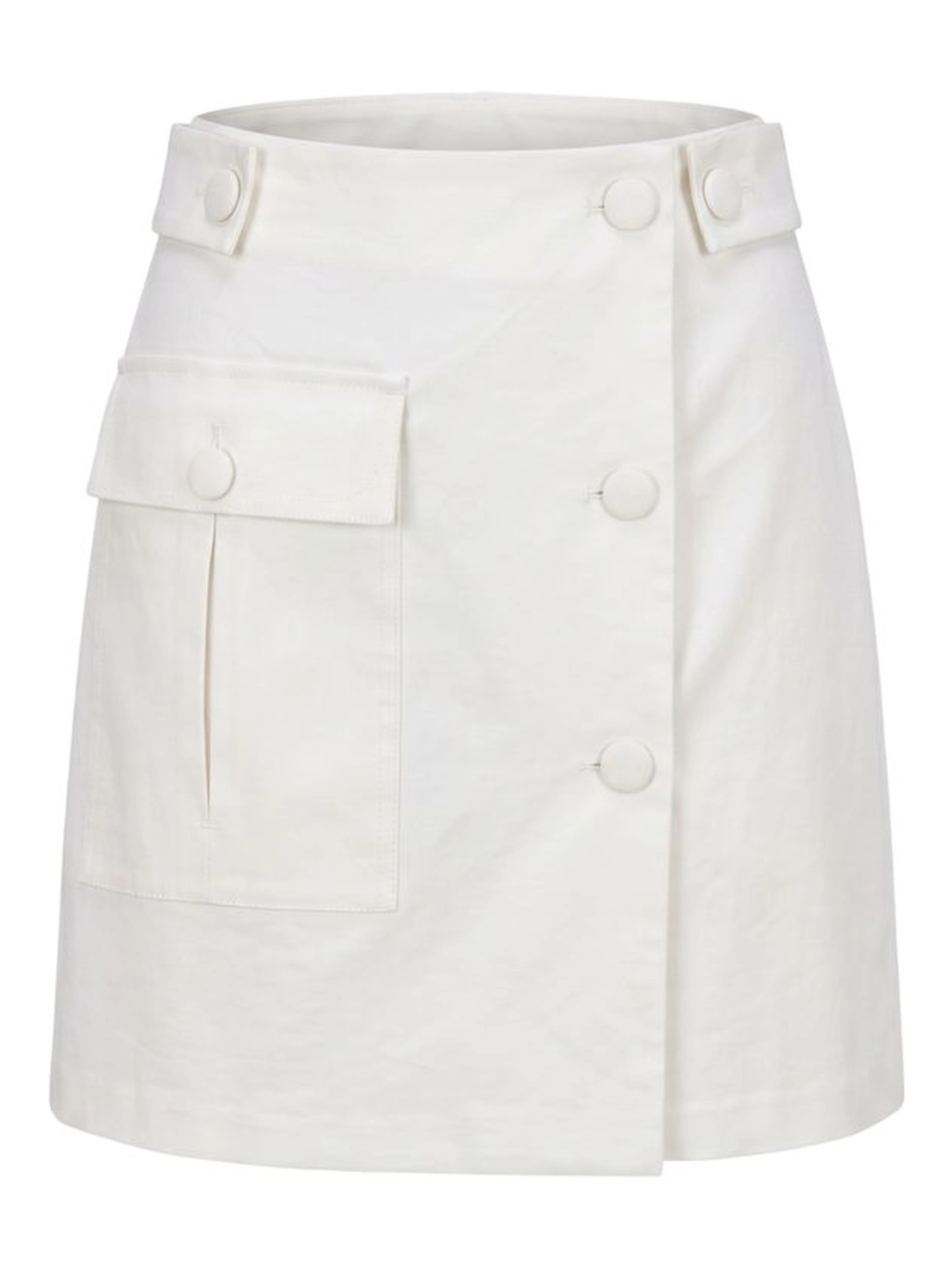 White Viscose Women Skirt