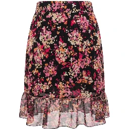 Pink Polyester Women Skirt
