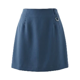Blue Polyester Women Skirt