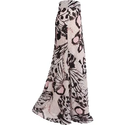 Pink Polyester Women Skirt
