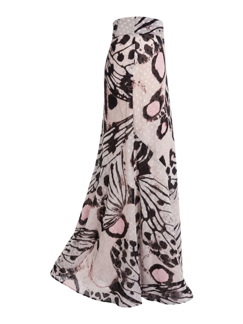 Pink Polyester Women Skirt