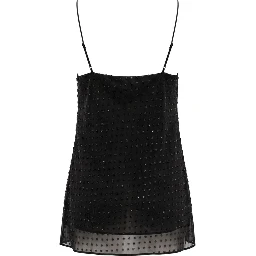 Black Polyester Women Tank