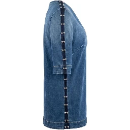 Blue Cotton Women Shirt