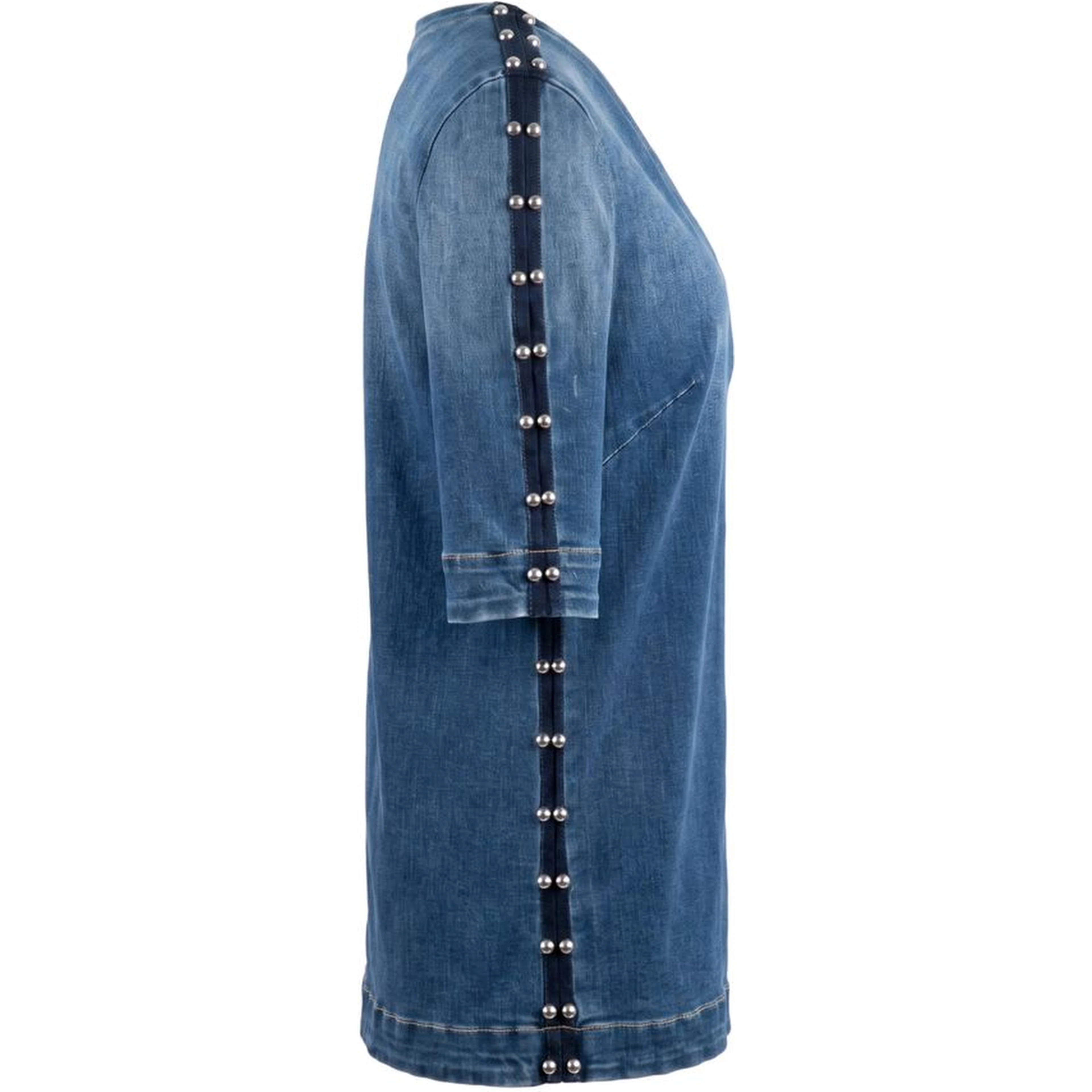 Blue Cotton Women Shirt