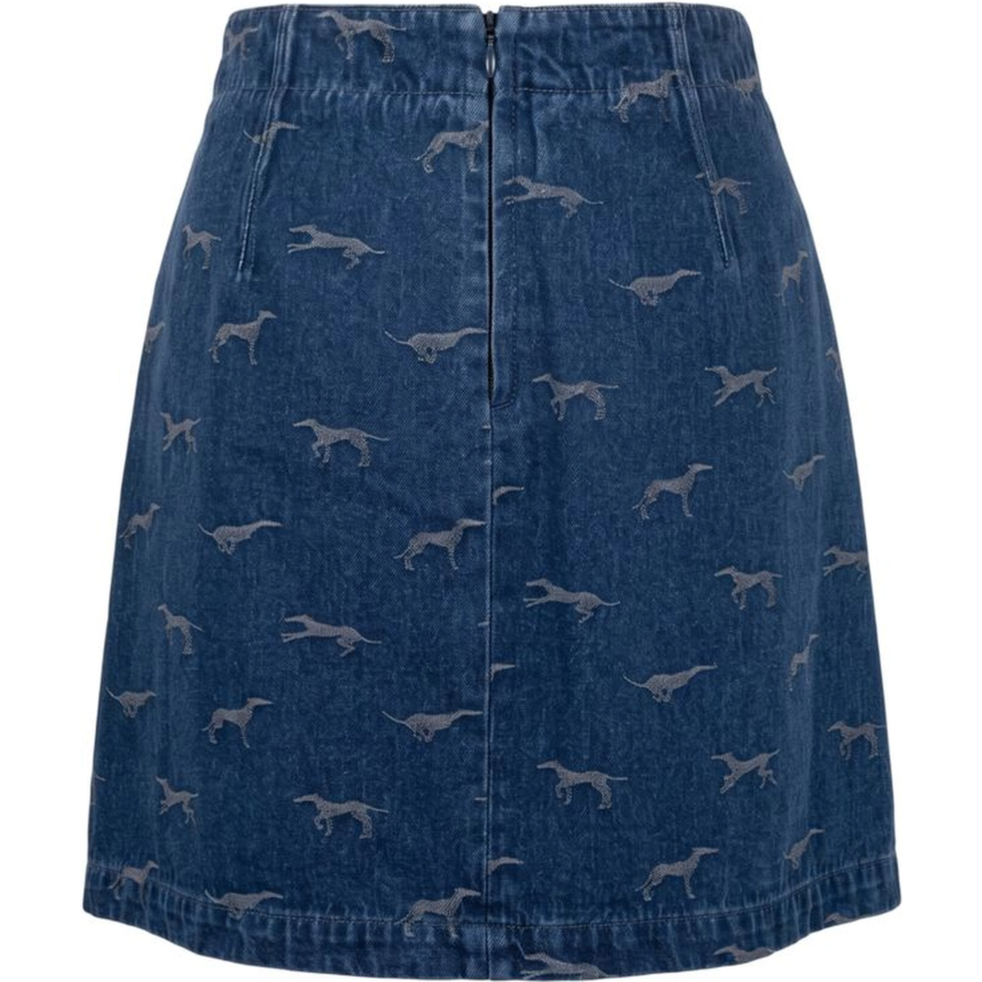 Blue Cotton Women Skirt