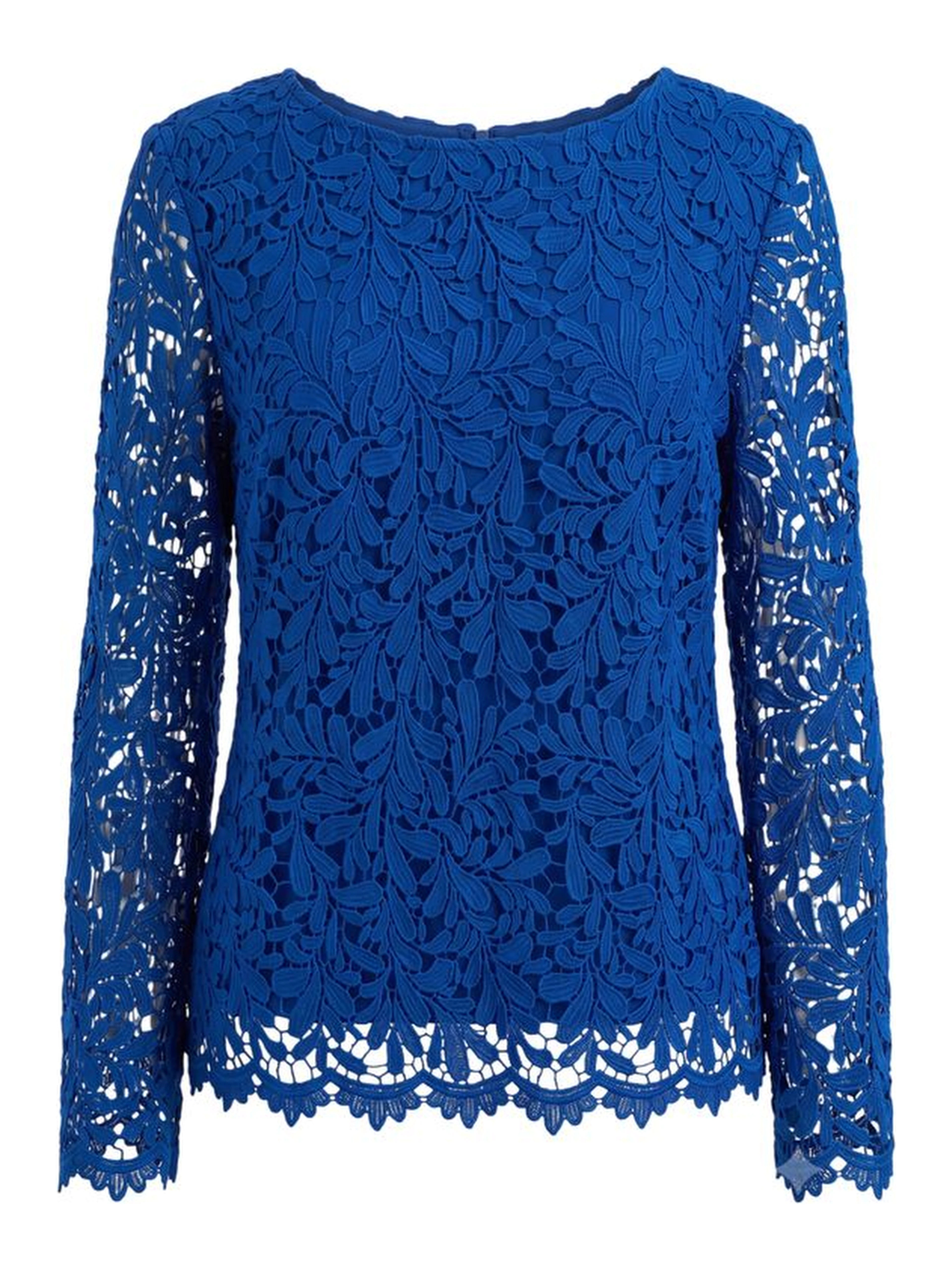 Blue Polyester Women Shirt