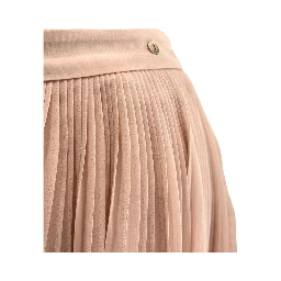 Pink Polyester Women Skirt
