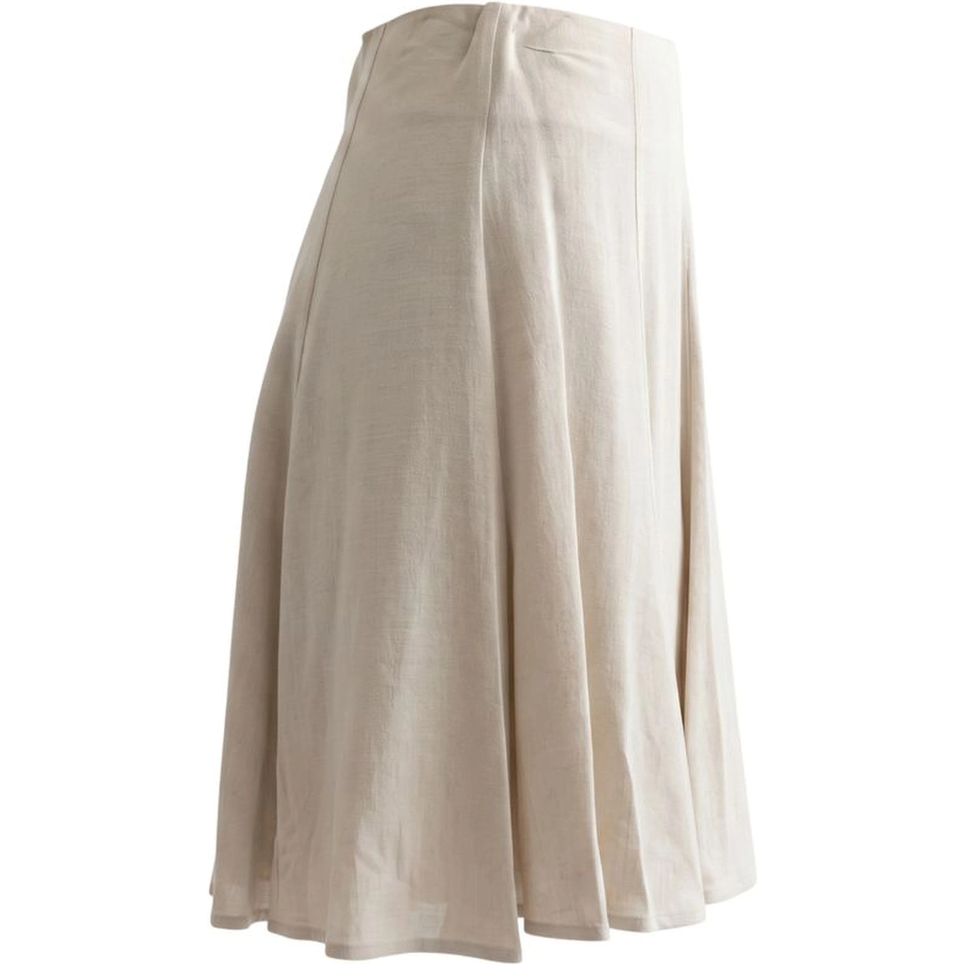 Beige Viscose Women Skirt