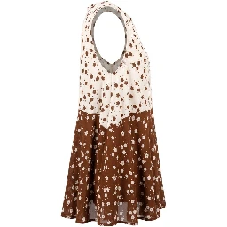 Brown Viscose Women Tank