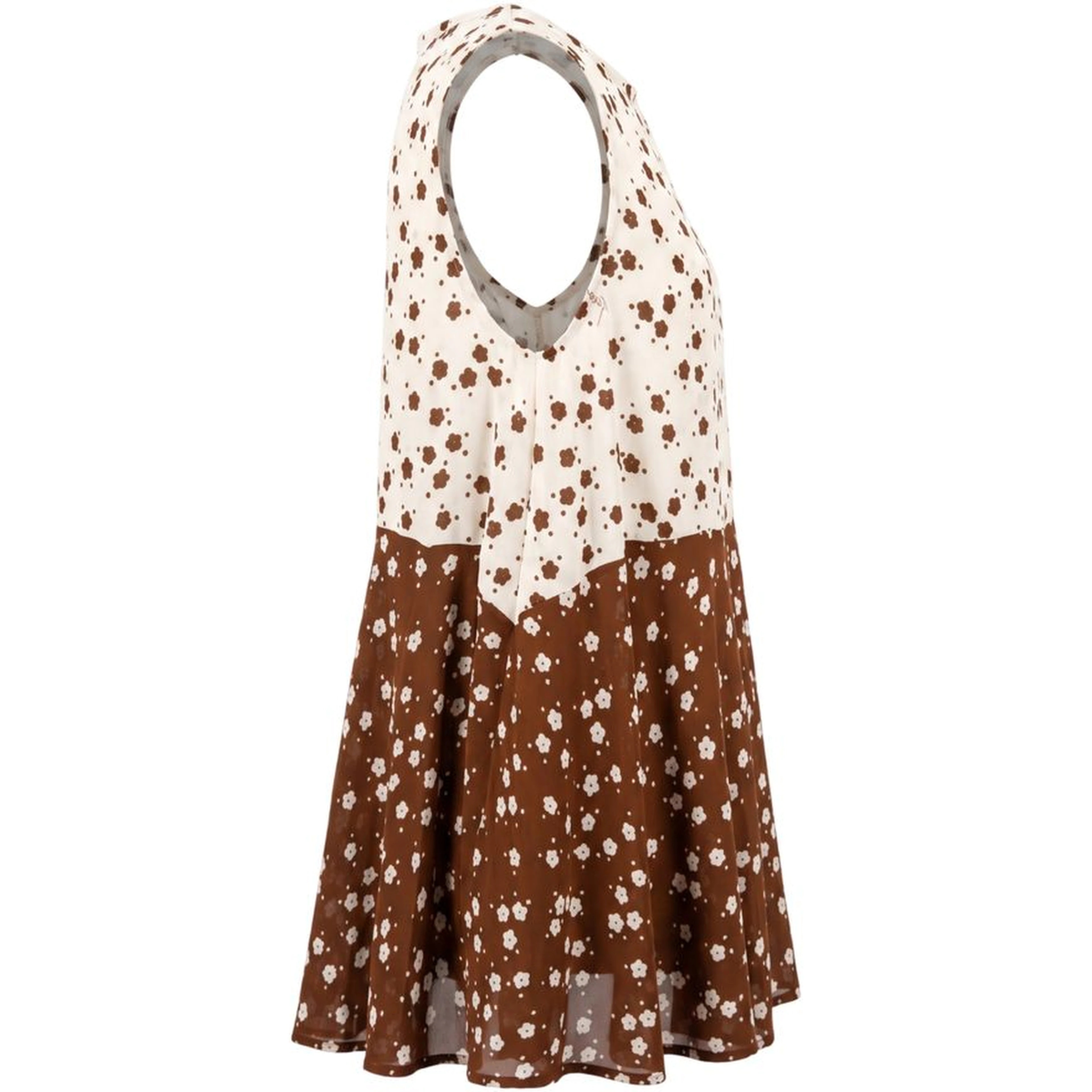 Brown Viscose Women Tank