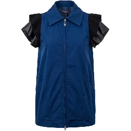 Blue Polyester Women Jacket
