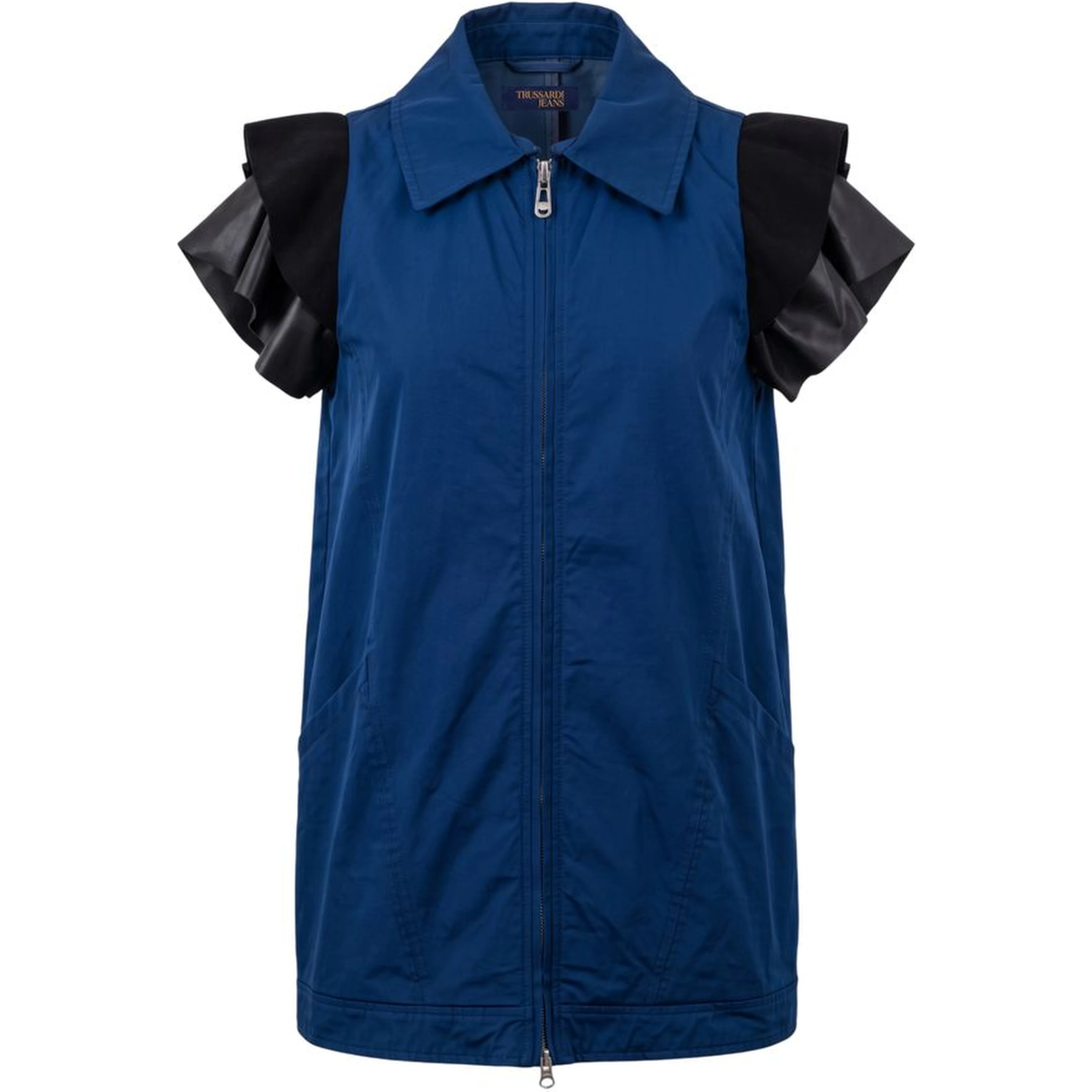 Blue Polyester Women Jacket