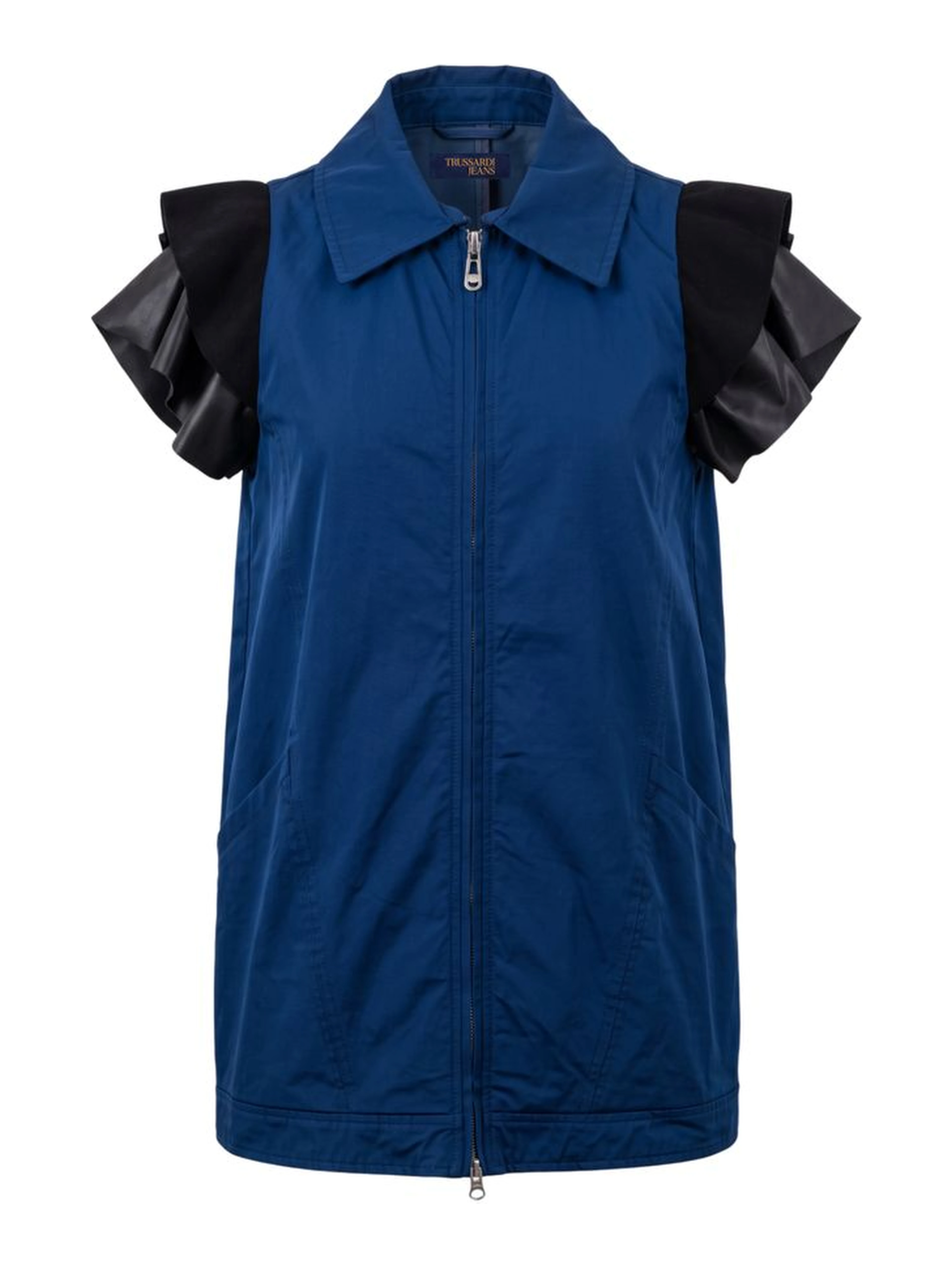 Blue Polyester Women Jacket