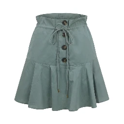 Green Cotton Women Skirt
