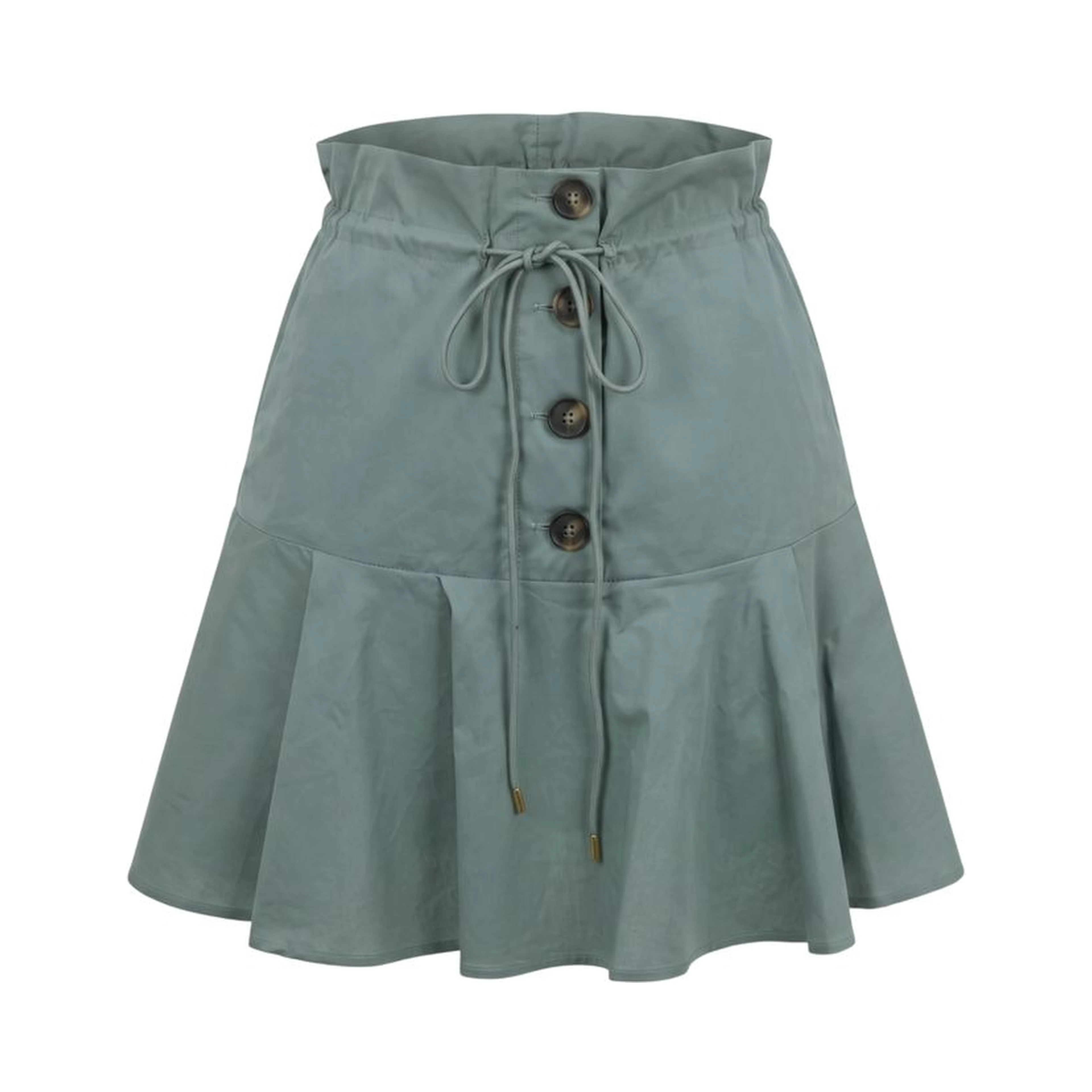 Green Cotton Women Skirt