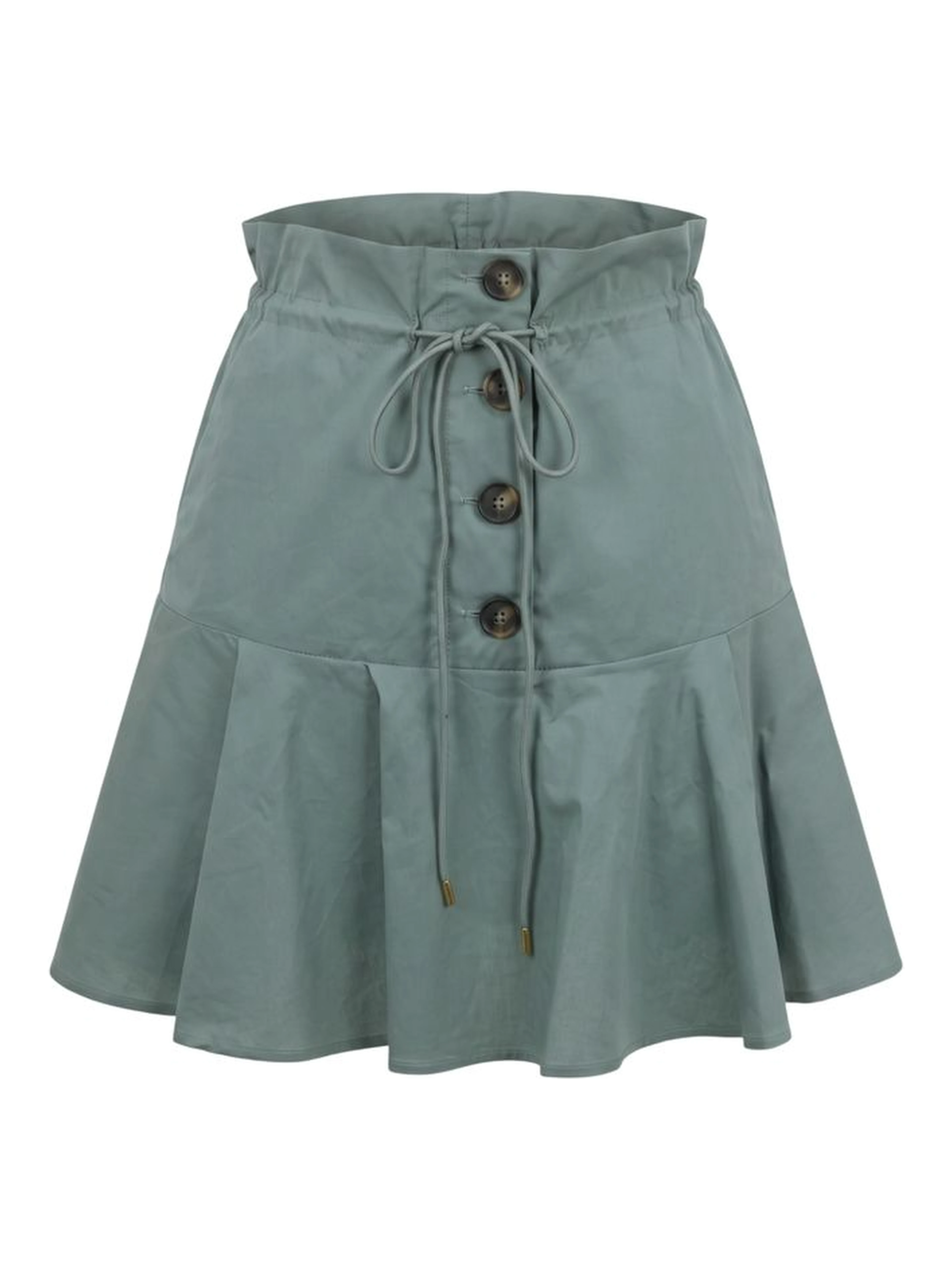 Green Cotton Women Skirt
