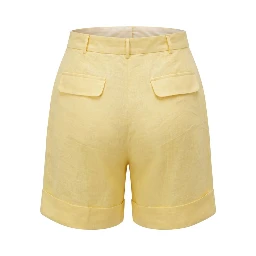 Yellow Flax Women Shorts