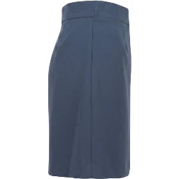 Blue Polyester Women Skirt