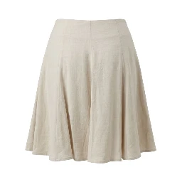 Beige Viscose Women Skirt