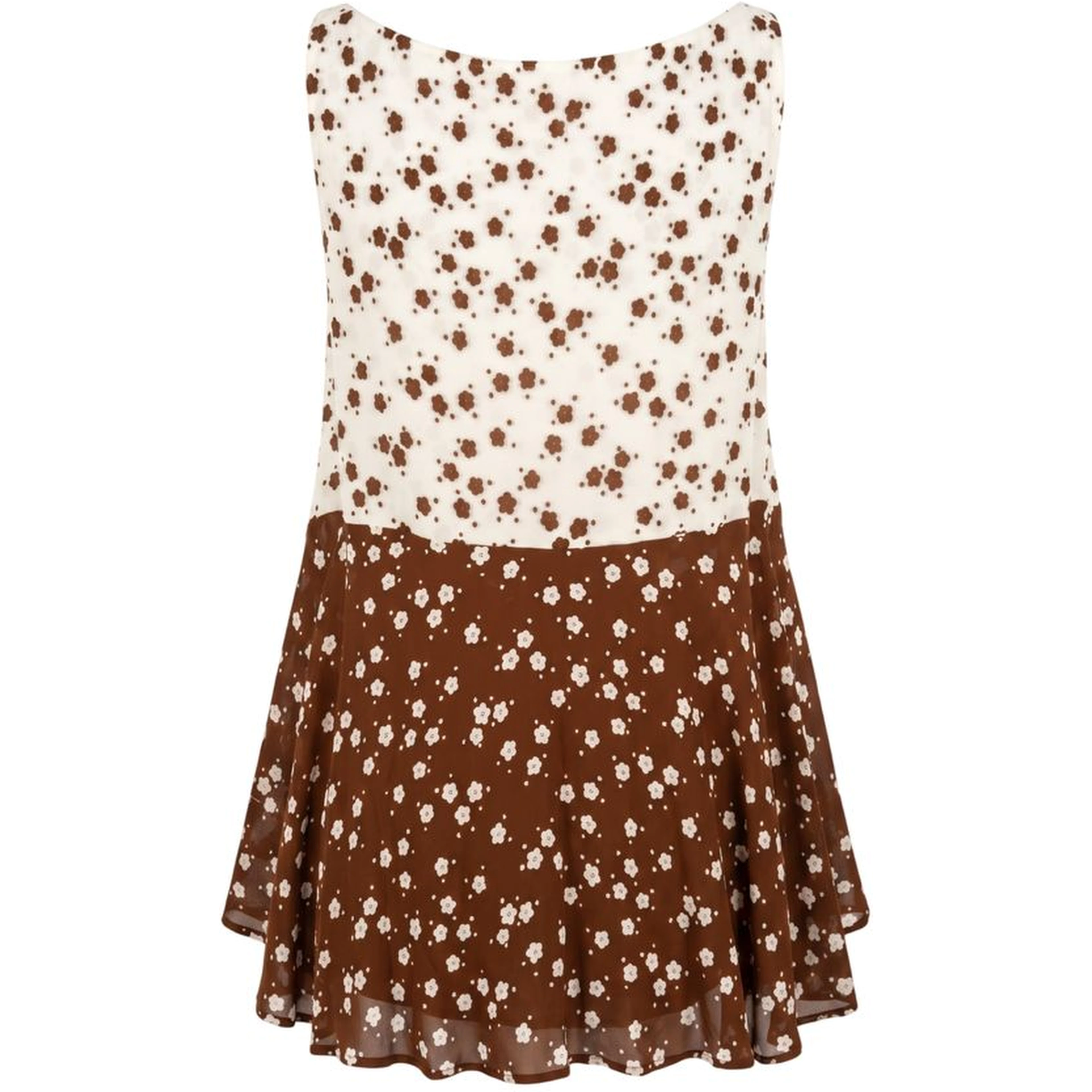 Brown Viscose Women Tank