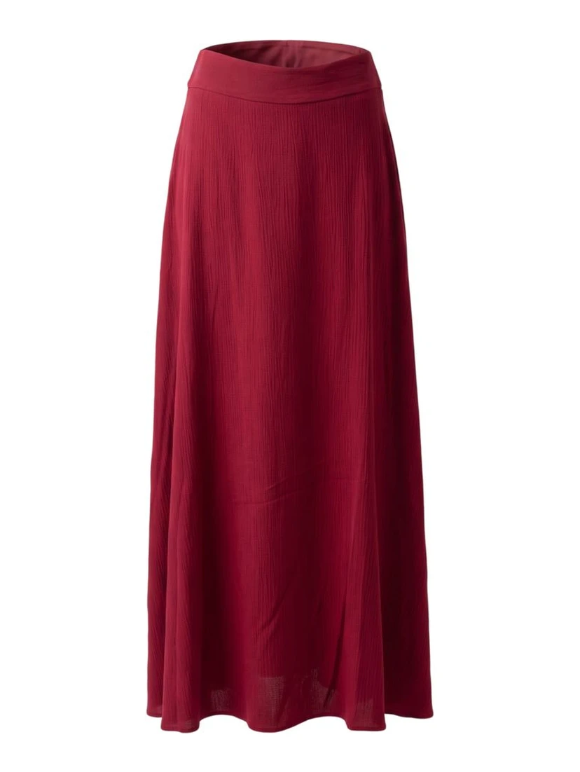 Red Viscose Women Skirt