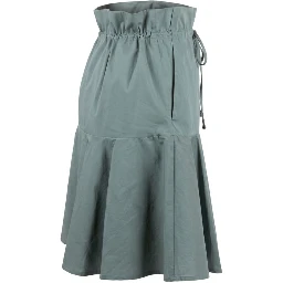 Green Cotton Women Skirt