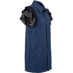 Blue Polyester Women Jacket