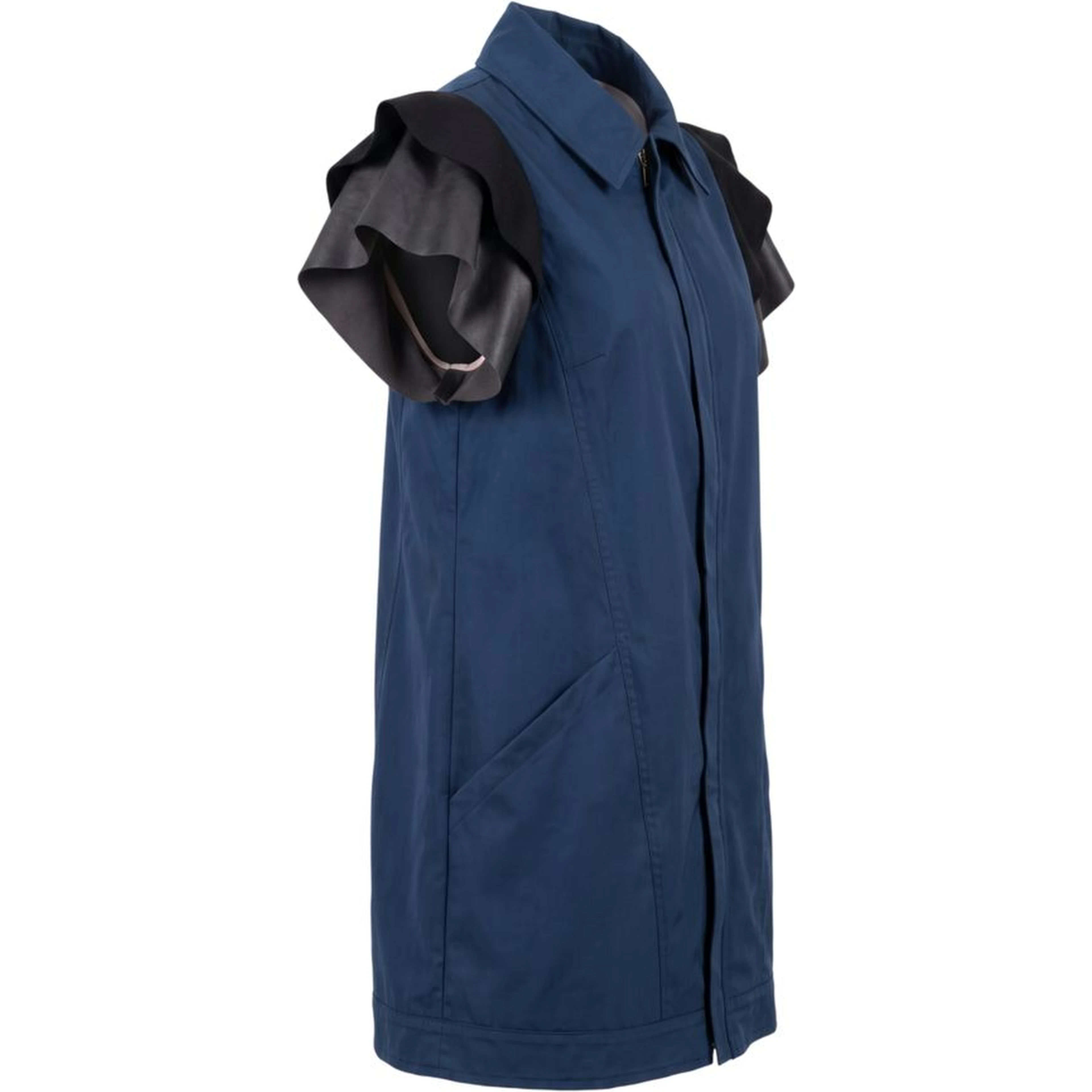 Blue Polyester Women Jacket