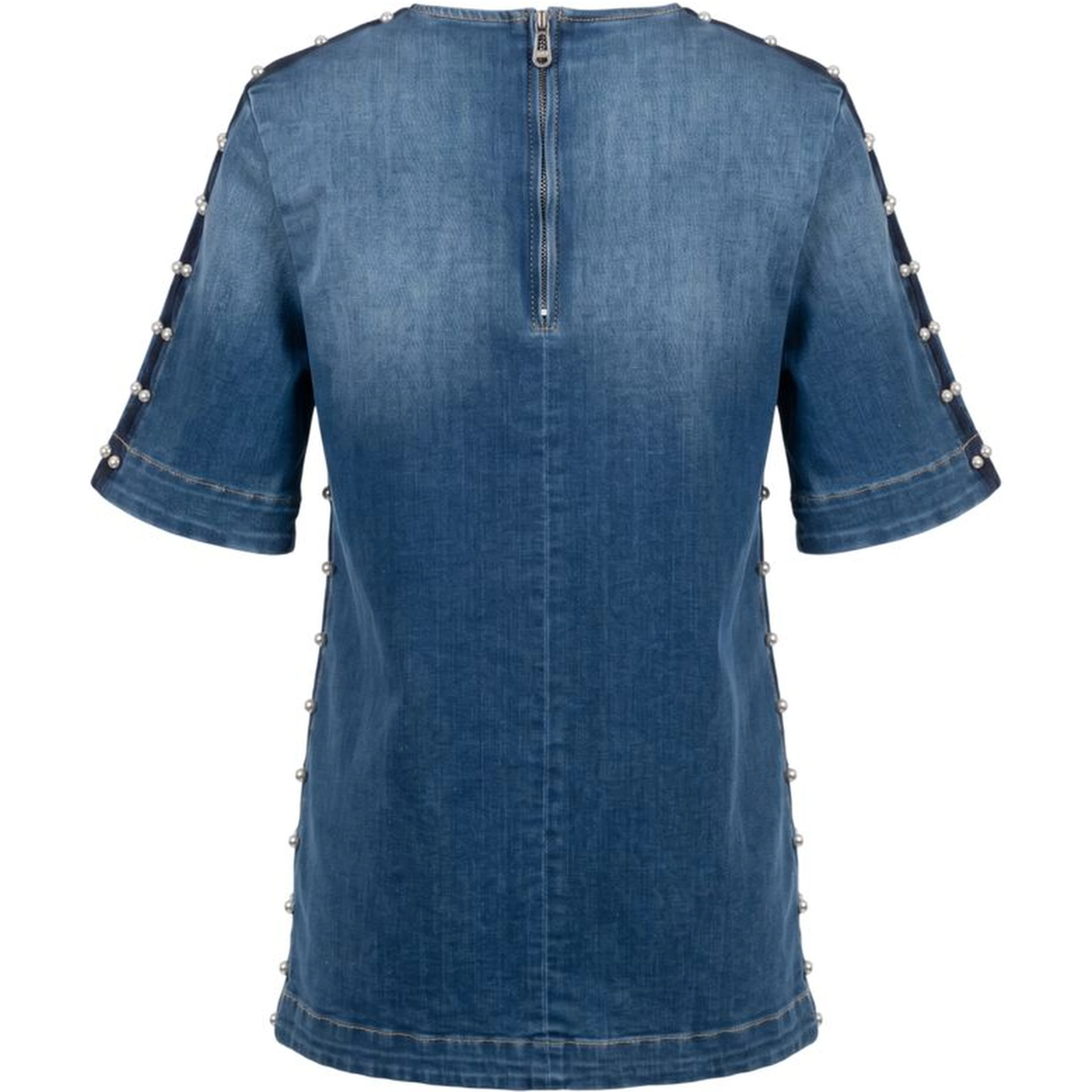 Blue Cotton Women Shirt