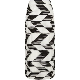 White Polyester Women Skirt