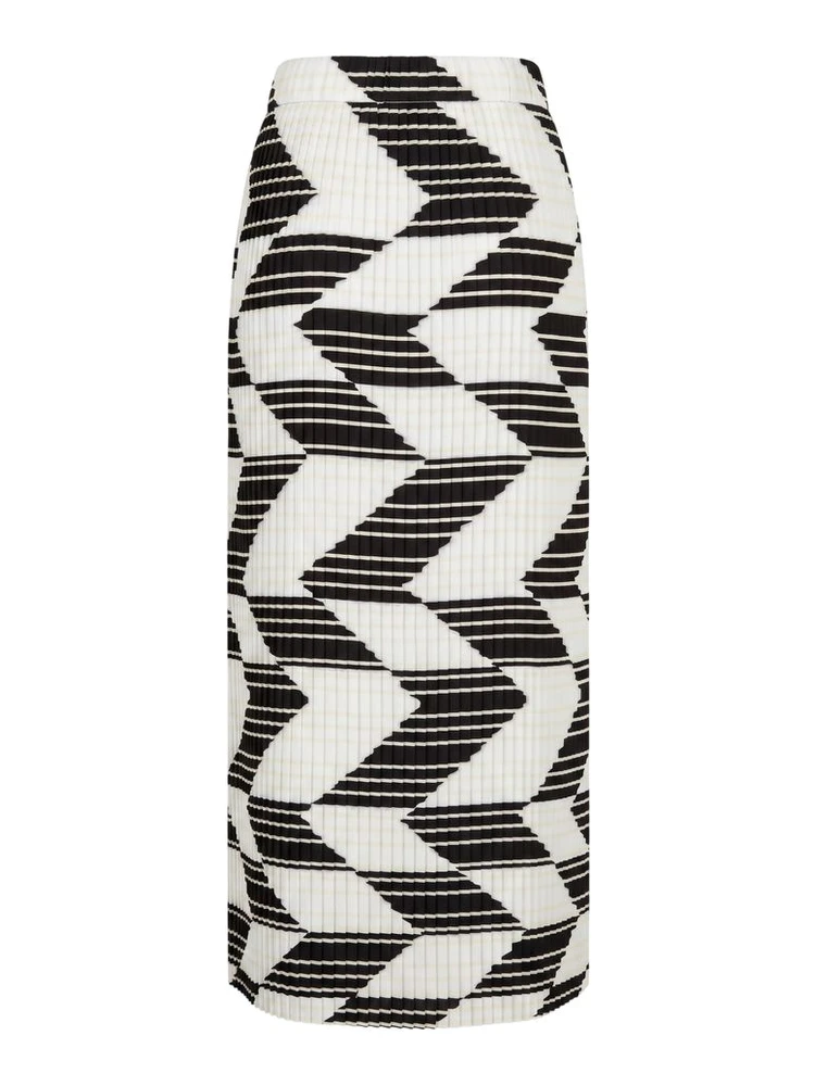 White Polyester Women Skirt