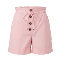 Pink Cotton Women Shorts