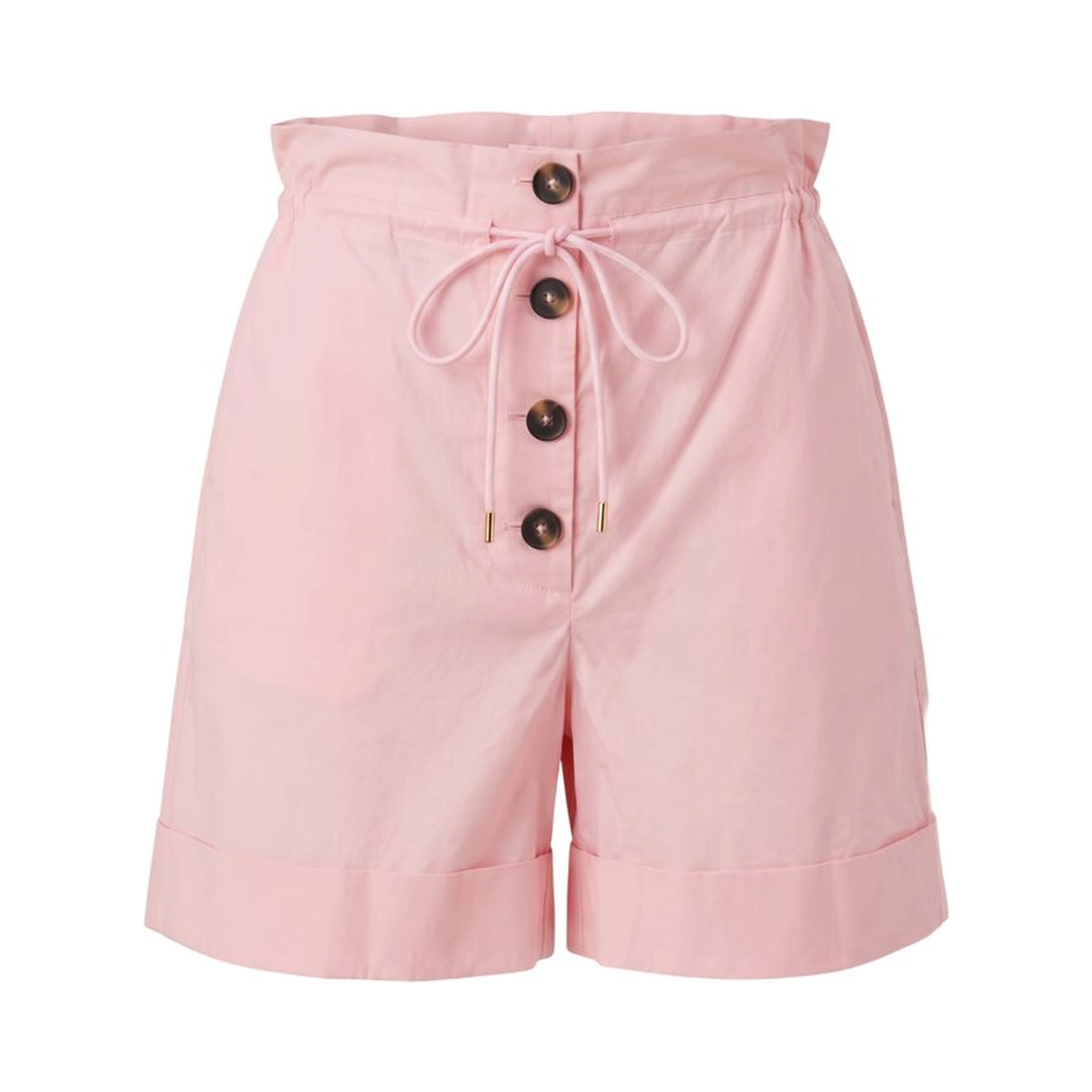 Pink Cotton Women Shorts